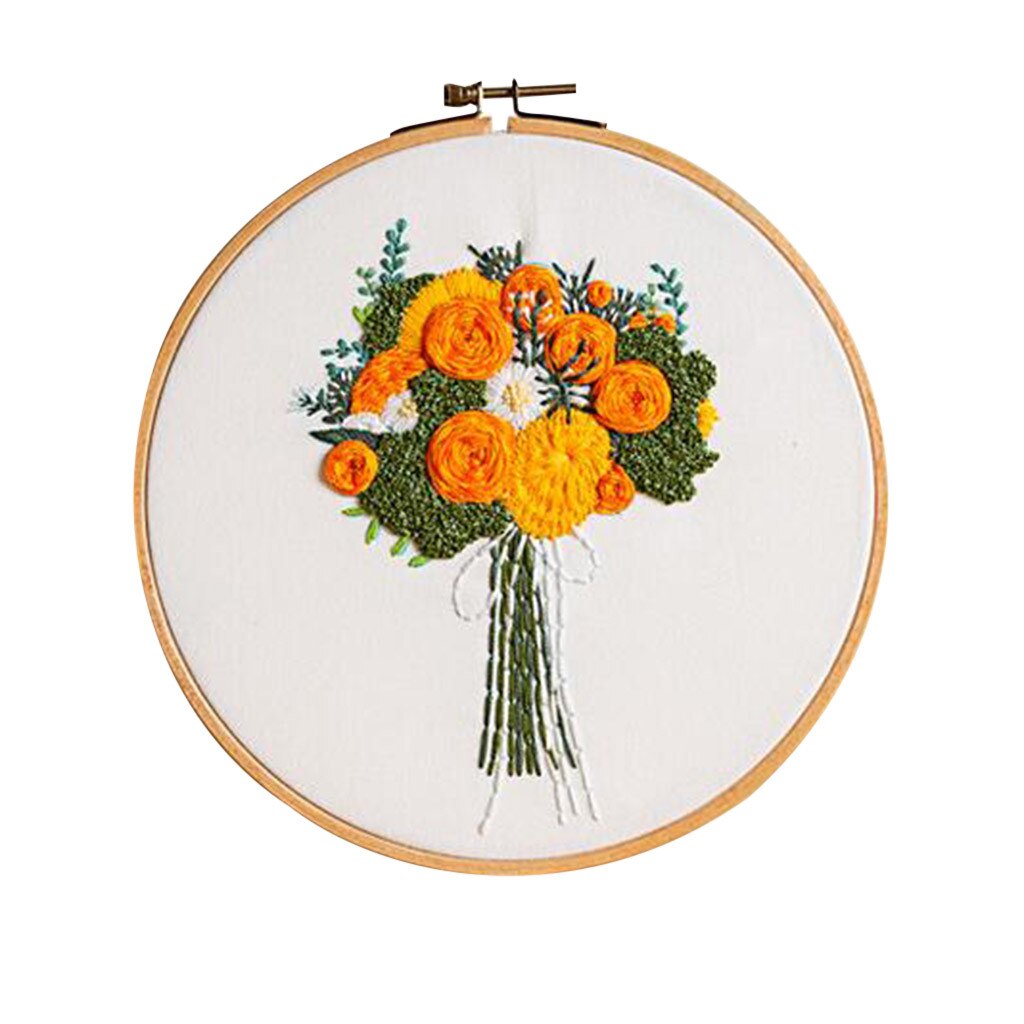 Blommor mönster gör det själv hela utbudet av broderi korsstygn set för nybörjare-handgjorda broderi gör-det-själv hantverk: G