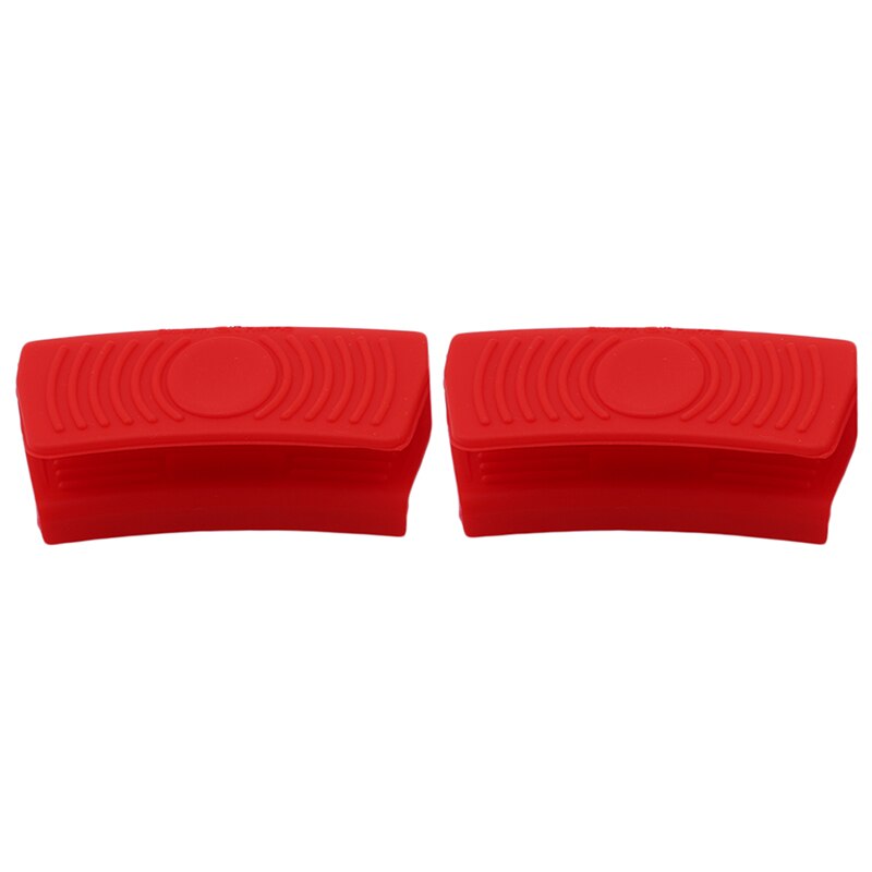 Aankomen Grip Siliconen Pot Houder Mouw Pot Handschoen Pan Handvat Cover Grip Keuken Gereedschap: red