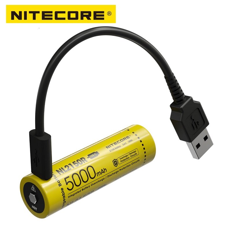 NITECORE NL2150R 5000mAh USB-C Rechargeable 21700 Battery