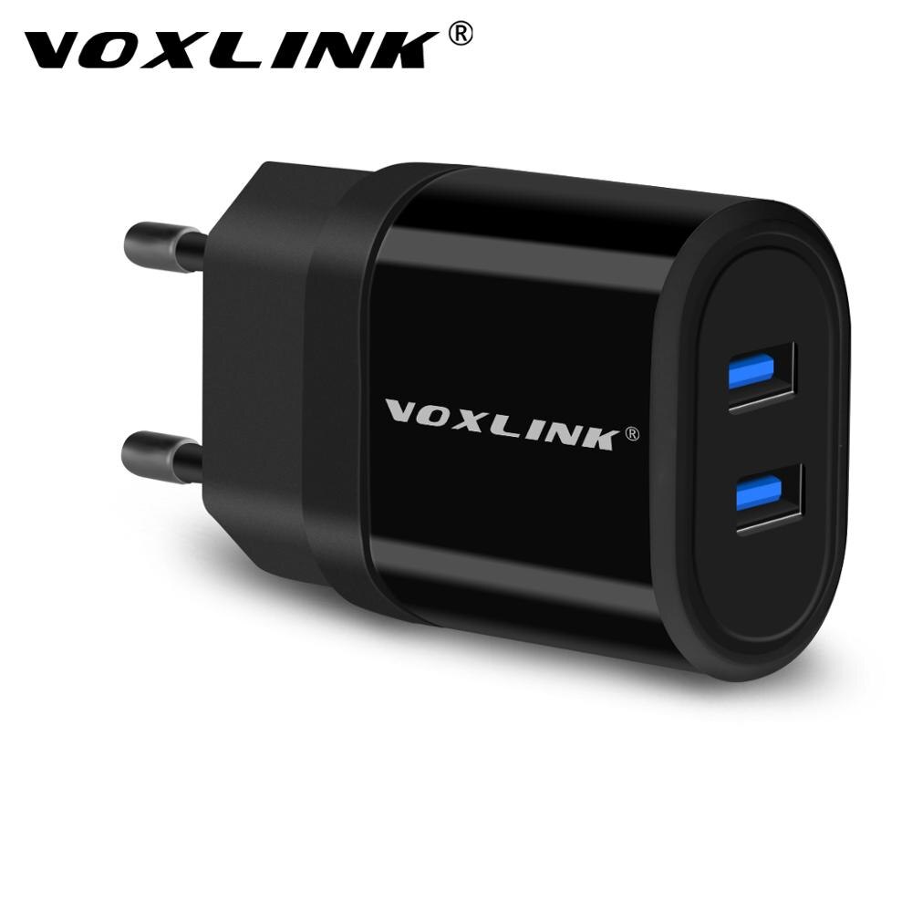 Voxlink usb laturi 5v 2.1a yleiskäyttöinen kannettava matkaseinälaturi iphone x /8/7 plus  /6s plus, ipad pro/air, samsung galaxy: 2 -porttinen usb