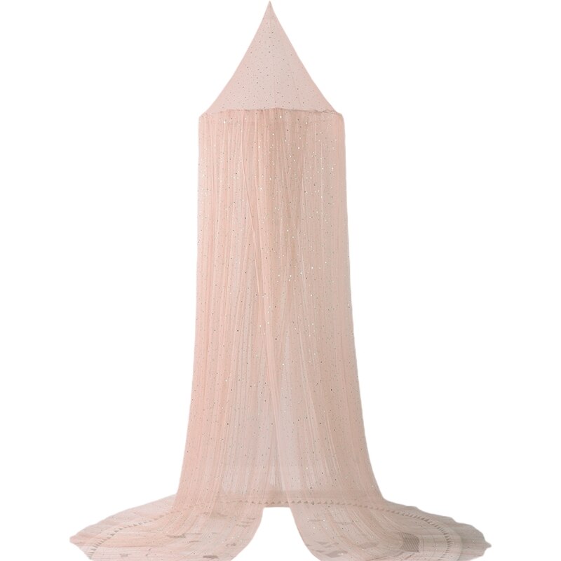 Bébé Enfants Lit Maille Fil Baldaquin Couvre-lit Moustiquaire Rideau Dôme Tente Suspendue Directe: Orange Pink