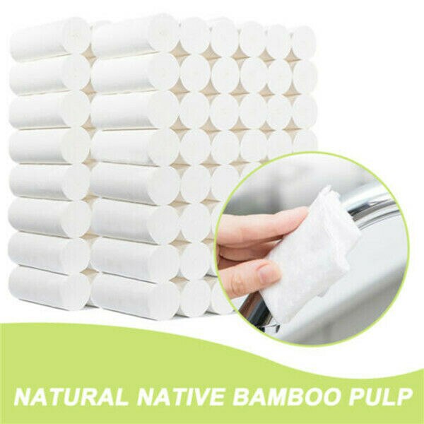 10 Rolls Toilet Paper Bulk Roll Bath Tissue Bathroom Pulp Soft 3 Ply Toilet Tissue