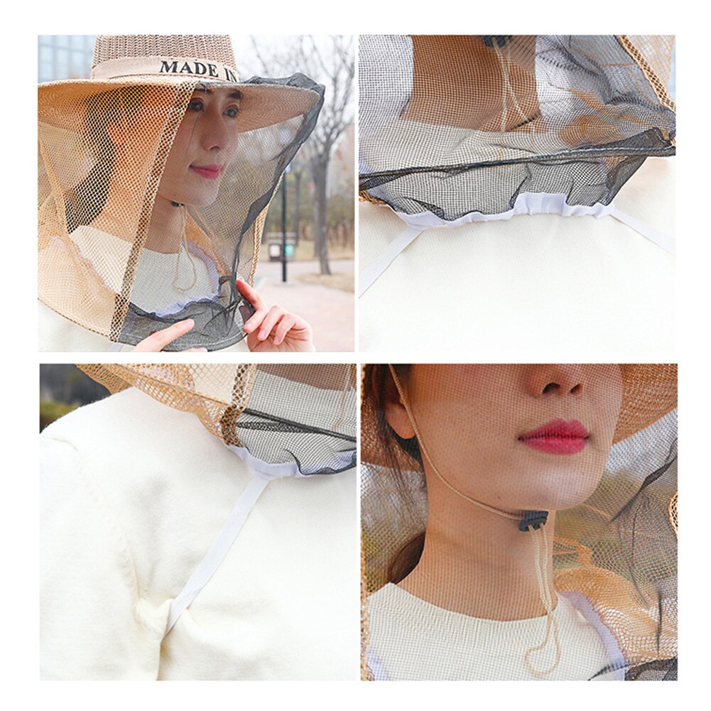 Thick Anti-bee Hat Beekeeping Tools Mesh Weave Breathable Bee Nets Catch Hats Bee Sting Protection