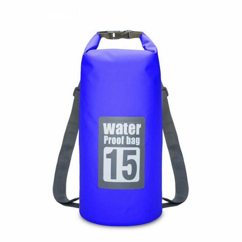 Boya de natación al aire libre, multifunción, bolsa de deriva de natación, flotador de natación impermeable, cinturón salvavidas de PVC, deportes acuáticos: 10L Blue