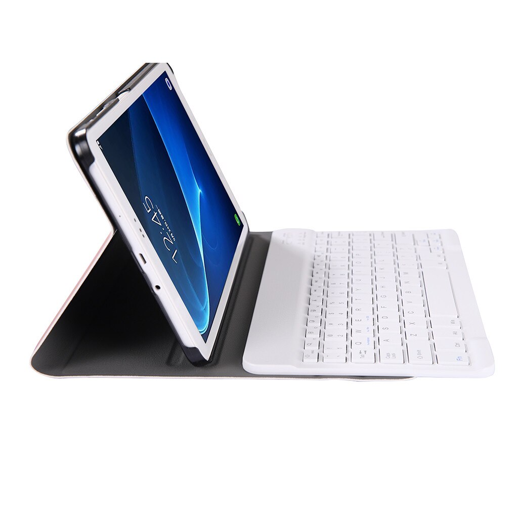 Teclado inalámbrico Bluetooth desmontable para Samsung Galaxy Tab A T580/T585 10,1, funda fina con soporte y teclado inalámbrico