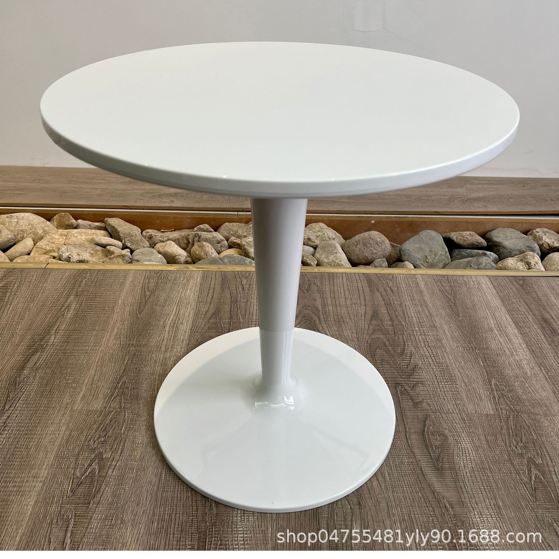 Nordic Eenvoudige Transparante Ins Kleine Salontafel Ronde Acryl Kleine Bijzettafel Verwijderbare Plastic Salontafel Kleine Ronde Tafel: All solid white