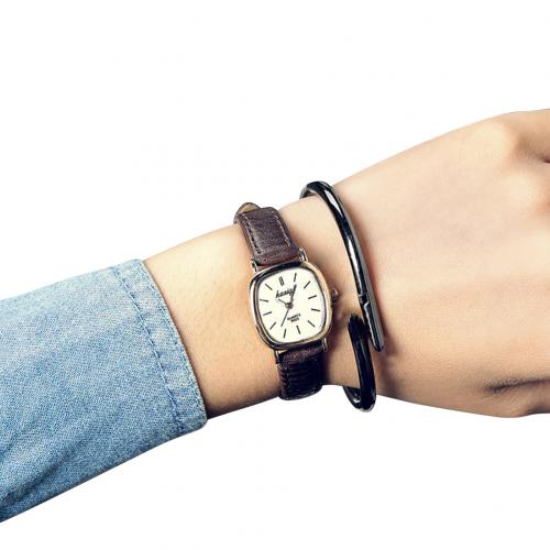 OIDEA Orologio Quadrato Analogico Da Donna: Orologio Da Polso Cinturino In Lega Di Imitazione Di Diamanti - Foto 12