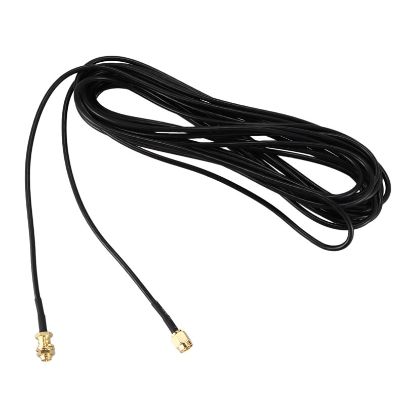 Lotto 6 Antenne RP-SMA Dual-Band 2.4GHz/5GHz Per Router WiFi E Schede Wireless - Nero