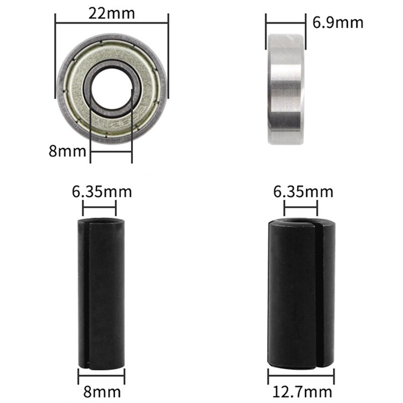 Woodworking Milling Cutter 45 Degree Tenon Joint Cutter Line Cutter 3 Tooth T-Shaped Engraving Machine 1/4 x 1-1 / 2