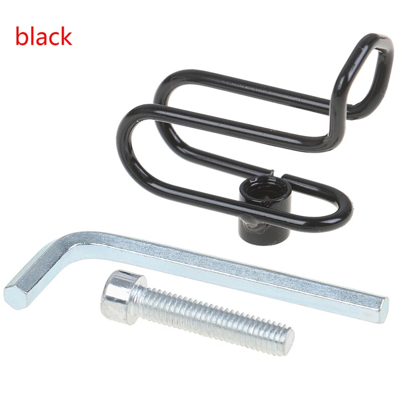 Universal gadgets offroad rustfrit stål bøjleholder multifunktionel motorcykel krog bagage hjelm motorcykel scooter tilbehør: Sort