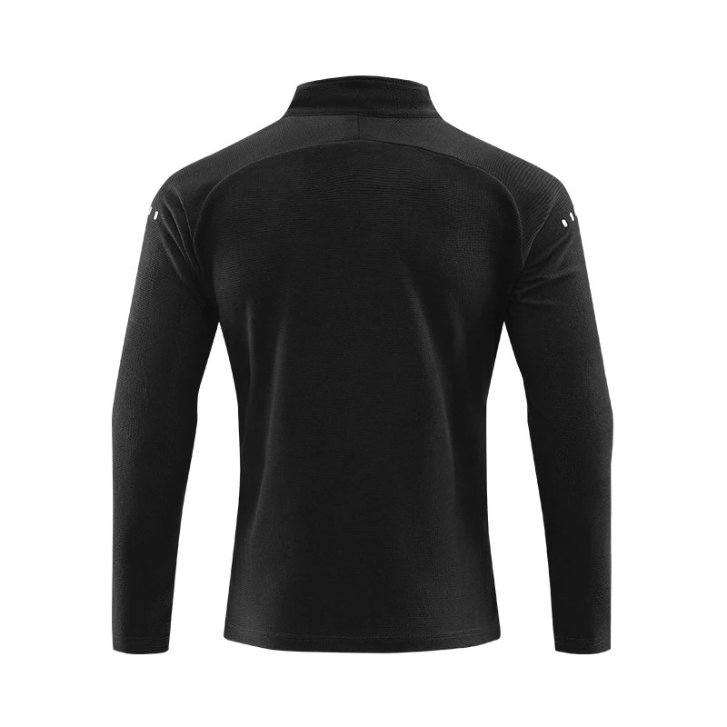 Fitness sort frakke gym jogging herre træningstøj løbe langærmet t-shirt reflekterende herre sportstøj åndbart