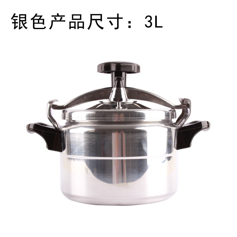 18cm Aluminum 2L/3L Explosion-Proof Pressure Cooker Pot Outdoor Camping Pot High Elevation Pressure Cooker: Silver 3l