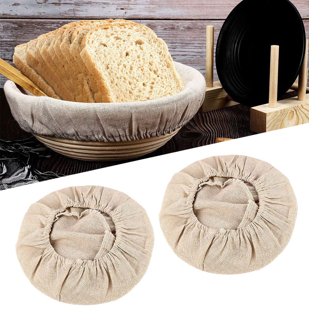 6 stk kjøkken surdeigsbaking brotform brødkurv tøyforing banneton glatt mykt tilbehør korrektur deksel rund deig