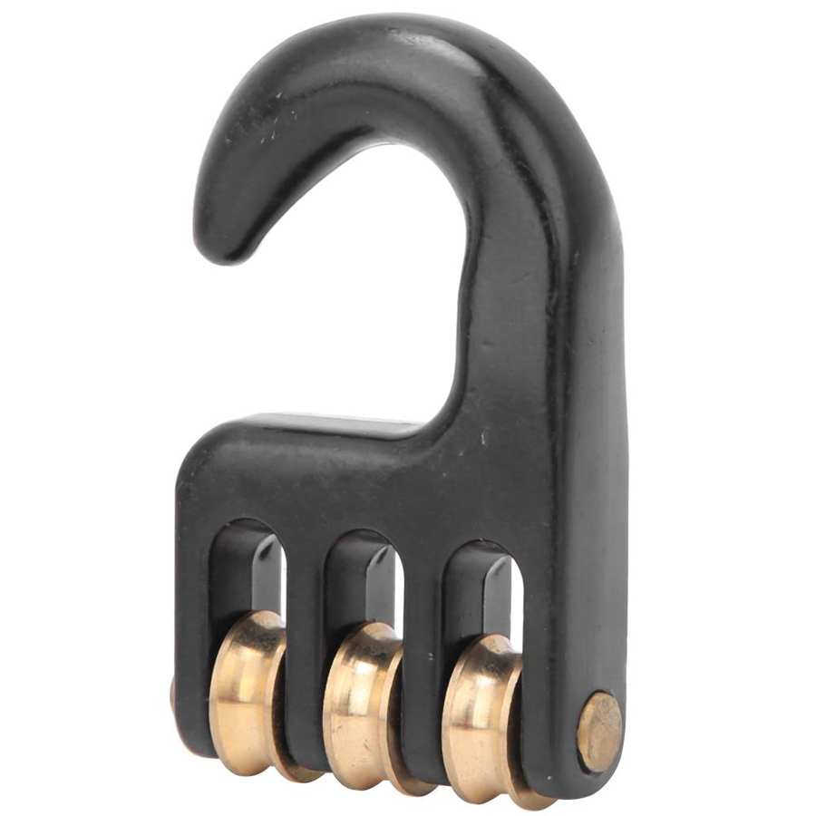 Gancho Universal de polea para aparejo de Windsurf, aleación de aluminio duradero, negro, rueda de 3 rollos, accesorios de Hardware para Windsurf