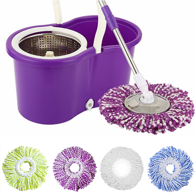 360 ° Roterende Microfiber Spin Spinning Super Vervanging Mop Hoofd Refill Mops Voor Huishoudster Thuis Floor Cleaning Mop