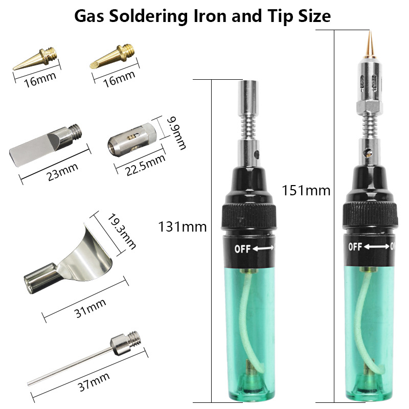 Soldador portátil de Gas eléctrico, 3 en 1, MT-100, Universal