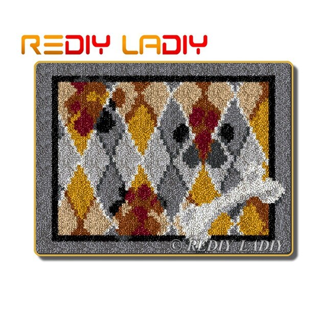 Latch Hook Rug Cars Collection Crocheting Carpet Rug 100% Acrylic Yarn Sofa Cushion Mat DIY Carpet Rug Home Decor Arts & Crafts: ZD2003