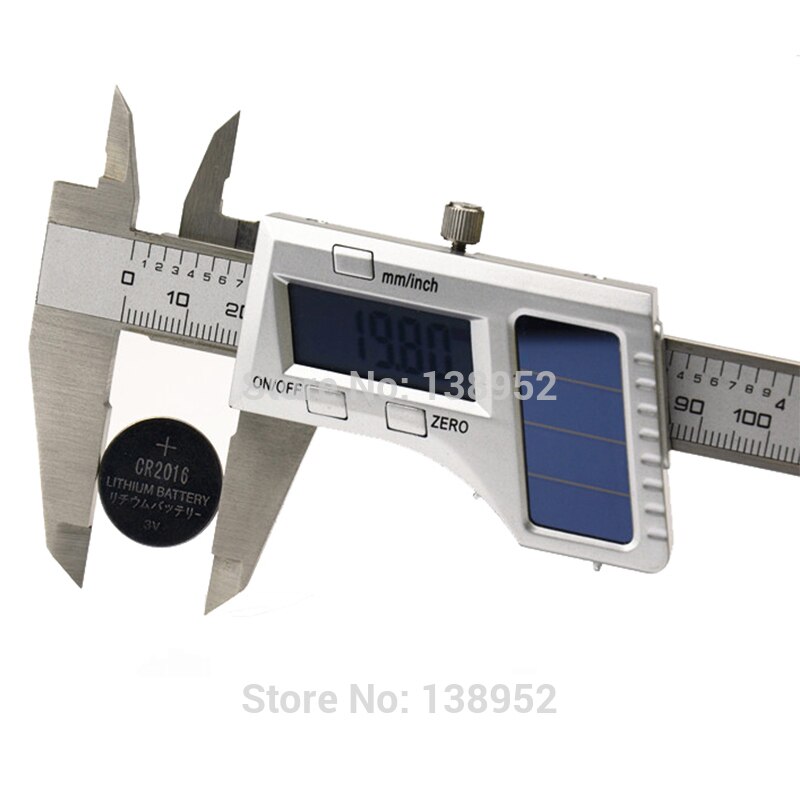 150mm 0.01mm Stainless Steel Solar Digital Caliper Solar Power Carbon Fiber Electronic Vernier Gauge Micrometer