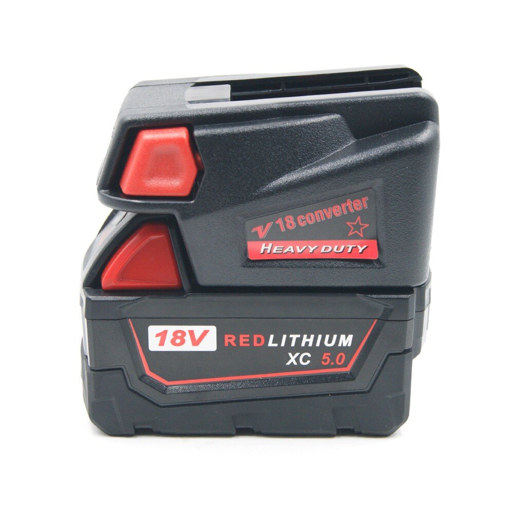 18V Lithium-ion Battery Adapter Converter with Milwaukee M18 Lithium-ion Battery for Energy-saving Multi-level Protection