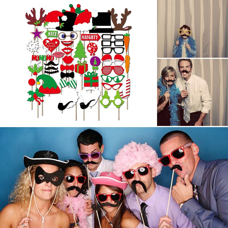 Wedding Photo Booth Props Mask DIY Mr Mrs Bride Groom Photobooth Bridal Shower Decorations Just Married Centerpieces