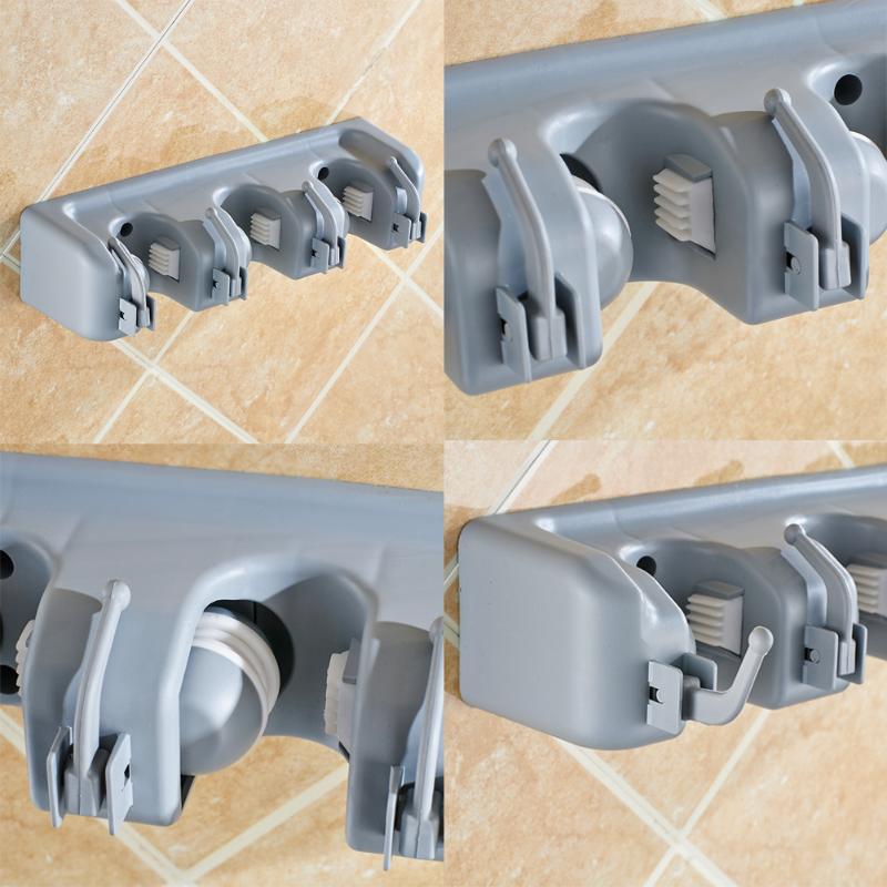 5/4/3 Position support de serpillière cuisine organisateur brosse balai cintre support de rangement ménage vadrouille brosse cintre cuisine Gadgets
