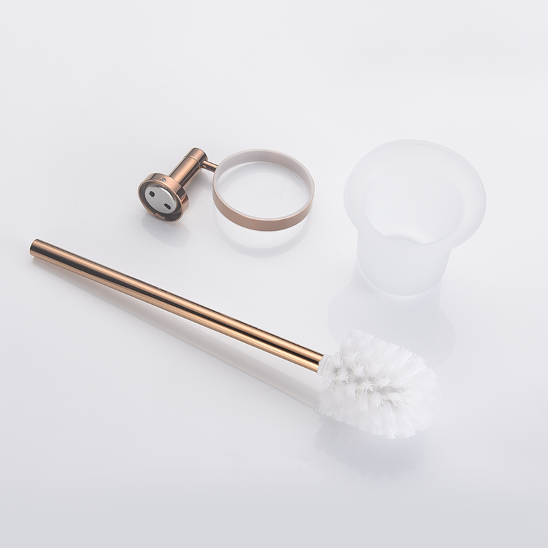 Rose Gold Wall Mounted Bathrobe Hook Paper Towel Holder Towel Ring Towel Rack Cup Holder Toilet Brush Bathroom Accessories