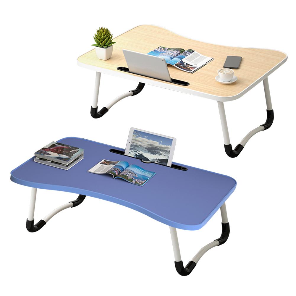 Laptop Bureau Opvouwbare Draagbare Bed Tafel Multifunctionele Lade Met Antislip Katoen Pads Voor Home Camping