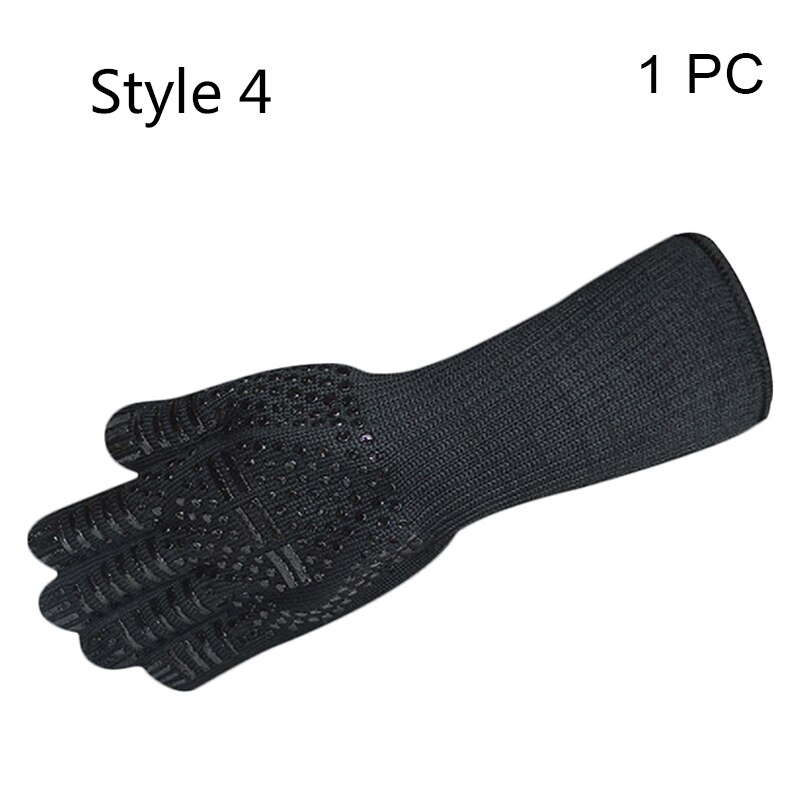 500-800 grader extremt värmetåliga grillhandskar för bakning grillning ugnsvantar kökstillbehör matlagningshandskar: Stil 4 -1 st