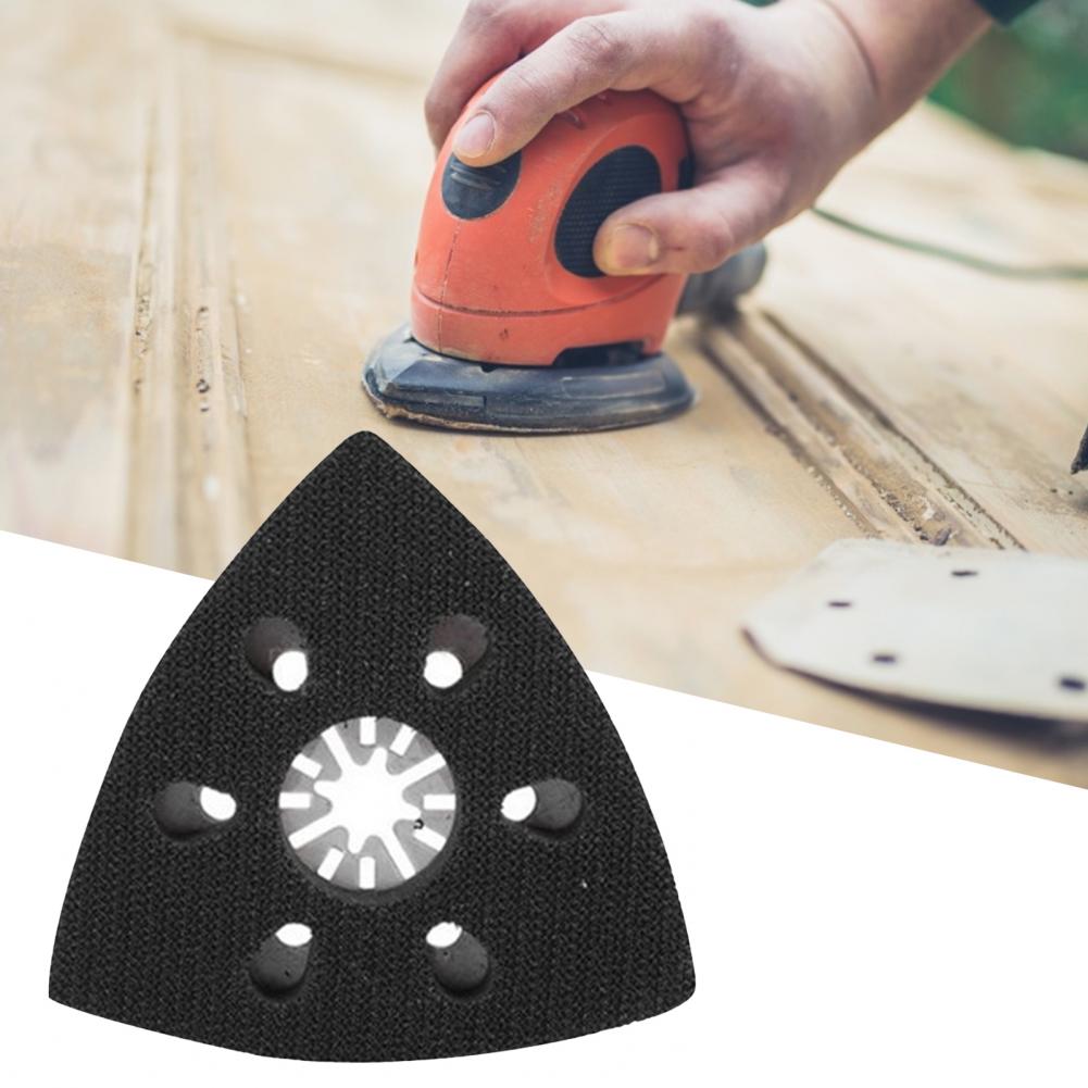 90mm triangulära slipplattor, 6 hål, snabbkoppling, universal triangulärt slipsågblad, träbearbetningsklinga, oscillerande multiverktygsklinga