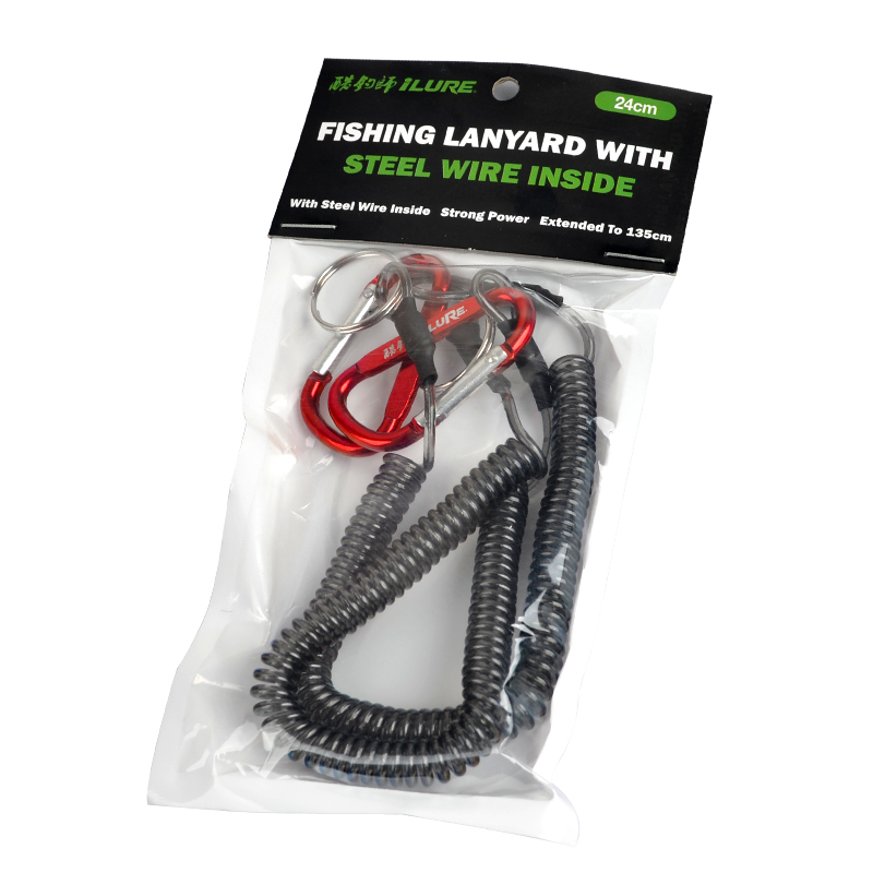 2 stks/partij Lanyards Varen Multicolor Touwen Kayak Camping Veilige Lijnen Draad Vissen Lanyard voor Tangen Lip Grips Pesca Gereedschap: 2pcs red