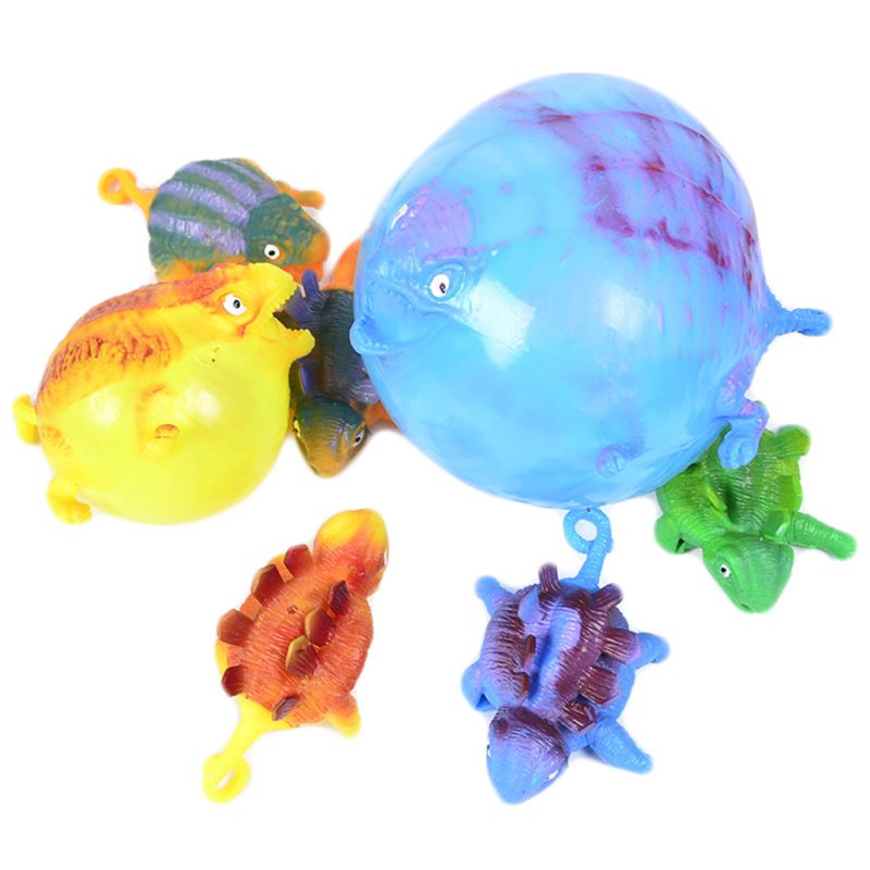 4 Stuks Kids Funny Blazen Opblaasbare Dieren Dinosaurus Ballonnen Bal Speelgoed: Default Title