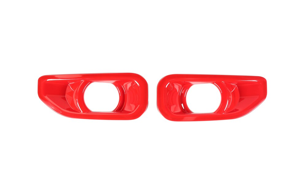 Car Front Fog Light Lamp Decoration Cover for Jeep Wrangler JL 2022 Sahara only Exterior Accessories Styling: Red A