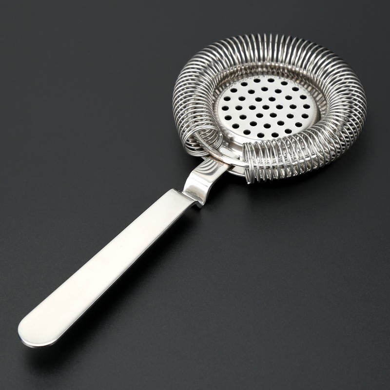 Cocktail Strainer Hoffman Bar Strainer Deluxe Strainer For cocktail drink Bar tool Cocktail Shaker Bar Ice Strainer: Silver