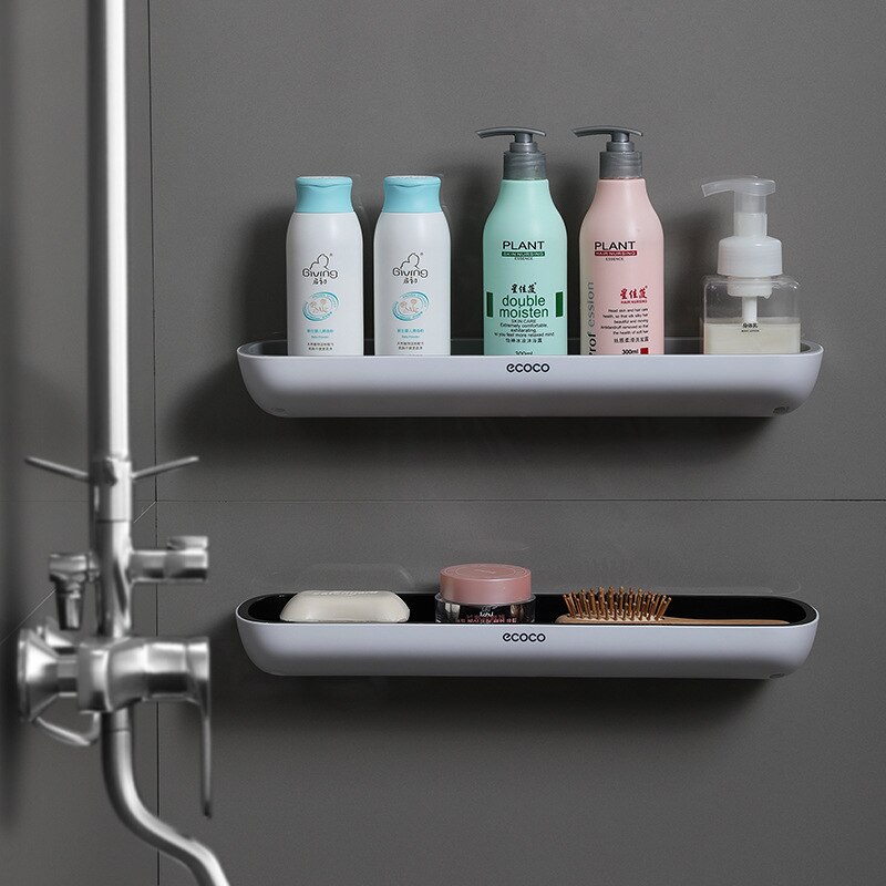 Badeværelse hylde vægmonteret shampoo bruser hylder holder køkken opbevaring rack arrangør håndklæde bar tilbehør til badeværelset  wj901