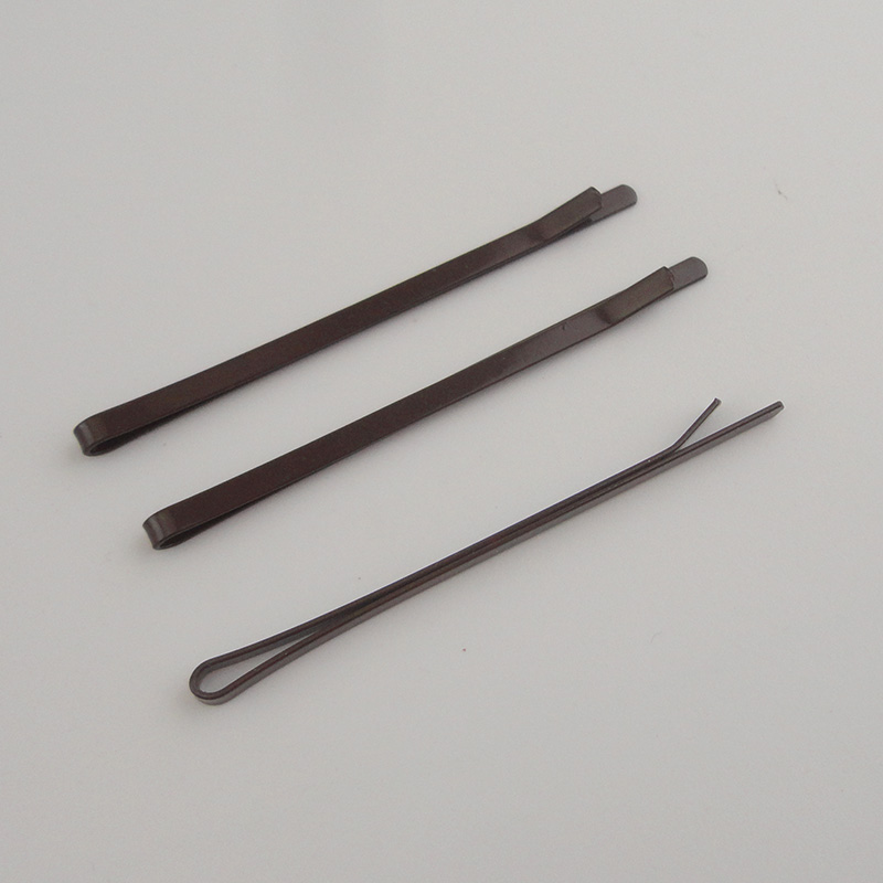 50PCS 3mm*7cm Golden/Brown/Silver Flat Metal Bobby Pins Plain Hair Slide Side Hairpins Barrettes for DIY Nickle free Lead free: Yellow
