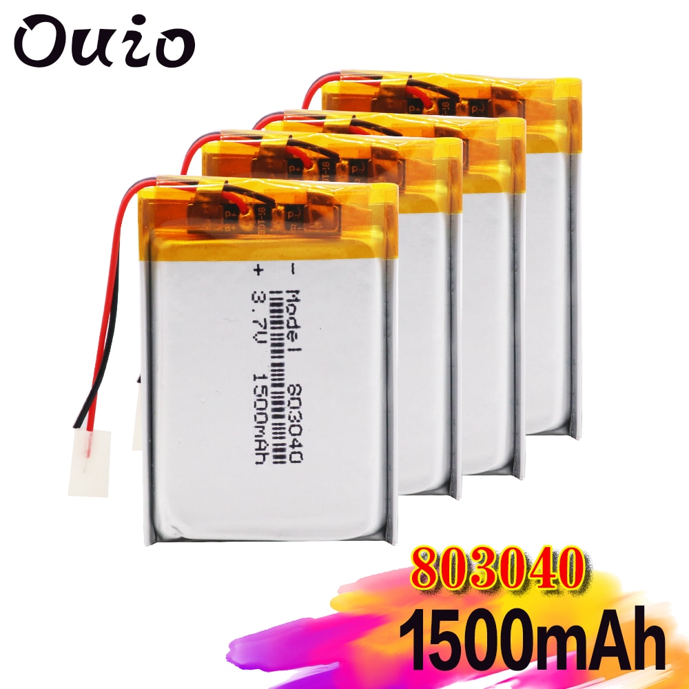 803040 3.7V 1500Mah Lipo Batterij Vervanging Lithium Li-Po Polymeer Oplaadbare Batterij Voor Bluetooth Speaker Pda