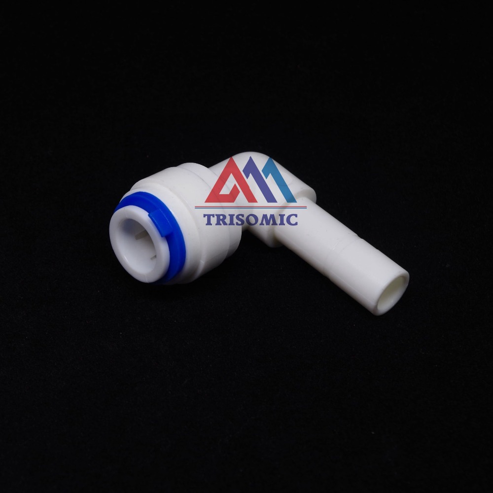 Elleboog 1/4 "OD Buis Quick Pushfit -3/8" OD Plug Fitting Aansluiting Aquarium RO Waterfilter Omgekeerde Osmose Systeem