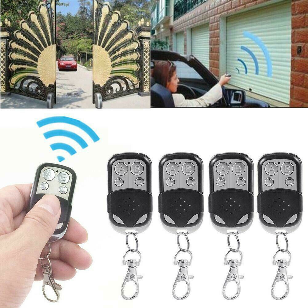 2Pcs Universal 433.92 MHz Rolling Code 4 Button Gate Garage Opener Remote Wireless Control Up to 100 Meters