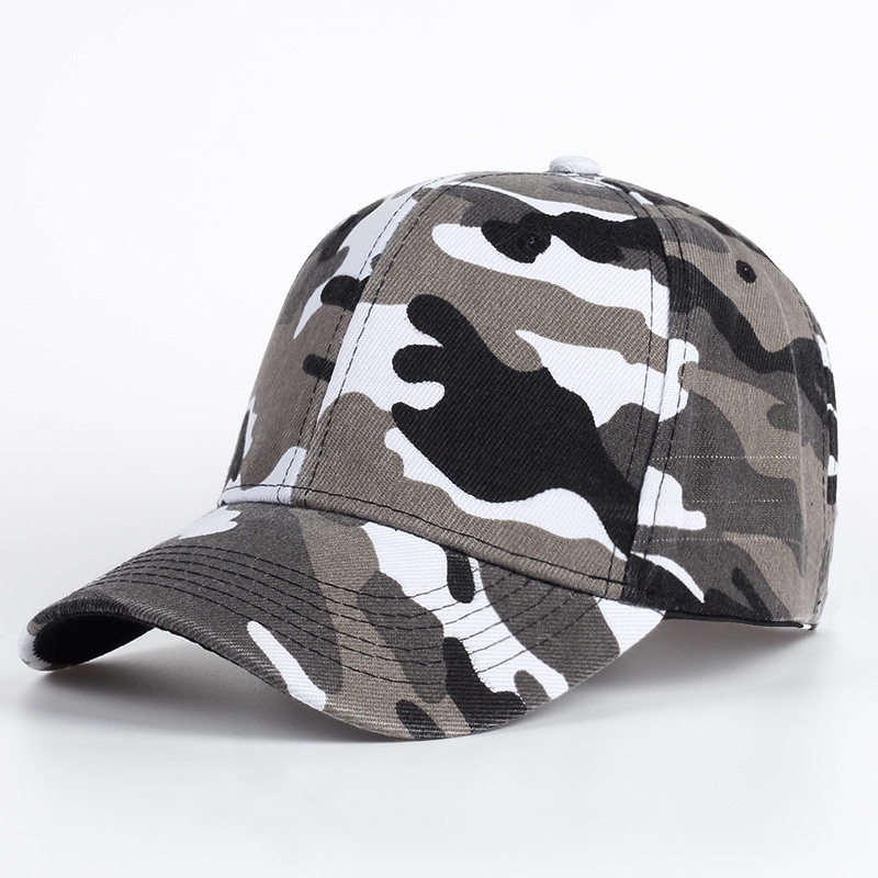 Tunica mærke 100%  bomuldsmonteret hat baseballkasket afslappet army camouflage udendørs sport snapback gorras hatte til mænd kvinder: Grå
