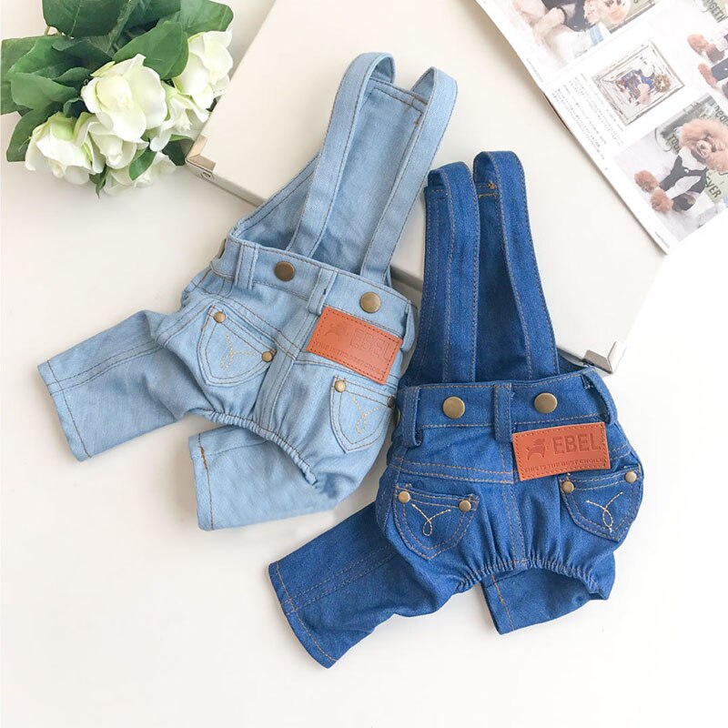 Hond Kleding Voor Kleine Honden Kleding Chihuahua Denim Jumpsuit Jean Pak Hond Accessoires Franse Bulldog Kostuum Puppy Kleding