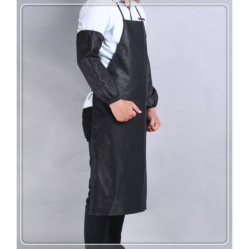 Mens Womens Cafe Commercial Restaurant Chef Kitchen Aprons Convenient,Waterproof and oil-proof PU apron.