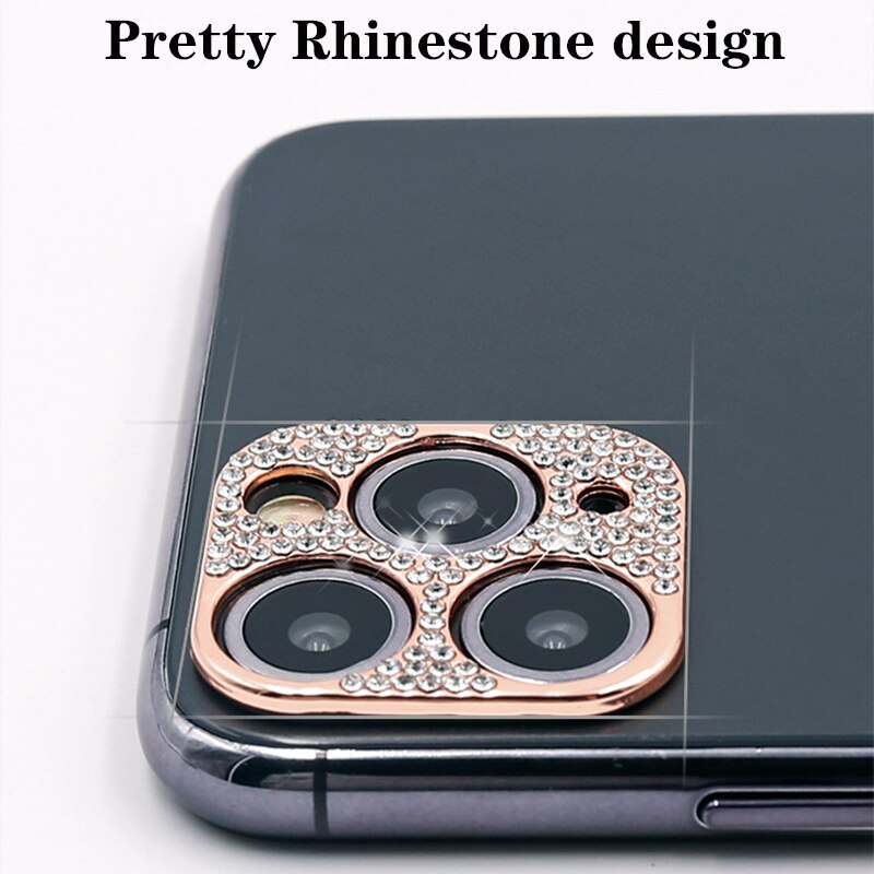 Bling Diamond Back Camera Lens Sticker for Iphone 11 Pro Max Full Camera Protetive Sticker for Iphone11 Pro Decoration Stickers