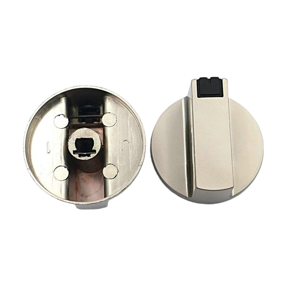 2PCS Universal Silver Gas Stove Knobs Cooker Oven Control Switch (6MM 90°) Gas Cooker Accessories Assembly Stove Button Switch