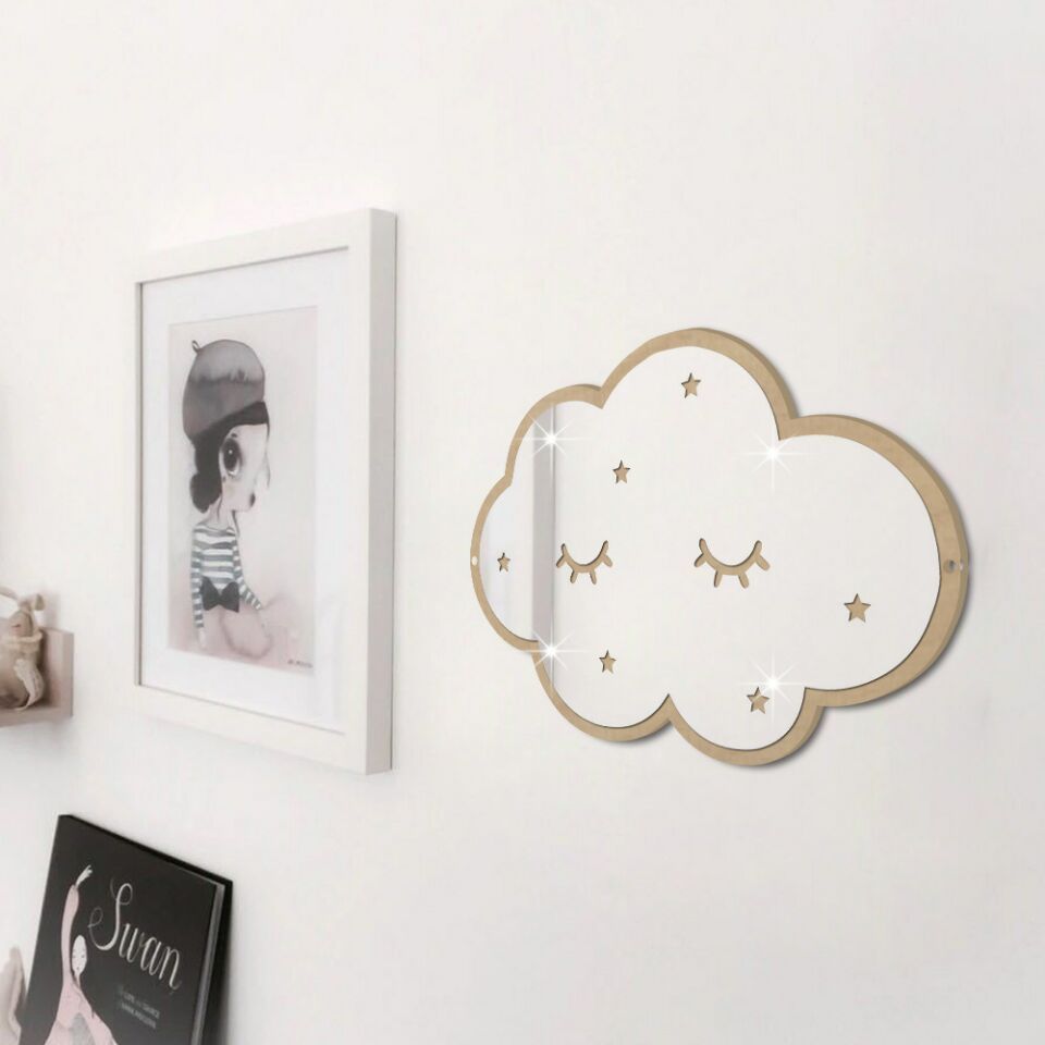 Ins Nordic Style Wall Decor Kid Children's Room Decoration Acrylic Mirror Self-adhesive Spot Living Room Bedroom Wall Decorative
