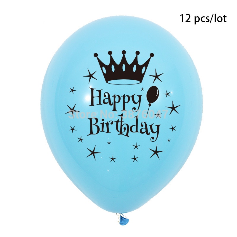 12 Stks/partij 11 12 13 14 15 Jaar Verjaardag Ballon Kids Jongen Meisje Verjaardagsfeestje Decoraties Gelukkige Verjaardag Verjaardag Ballonnen: Blue HB