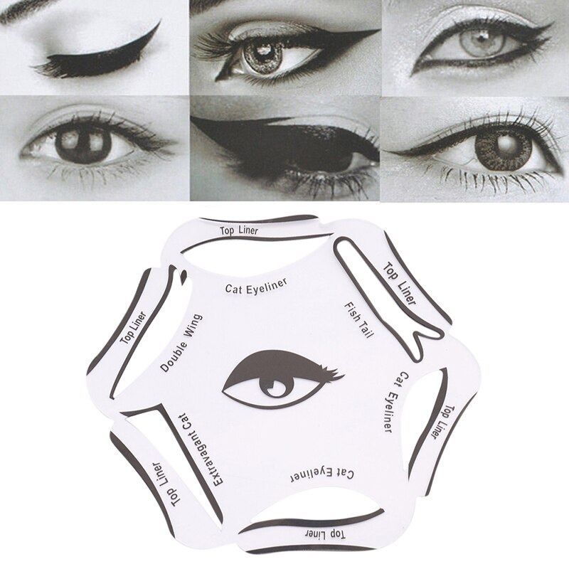 Cat Eyeliner Stencils Winged Eyeliner Stencil Models Eyebrows Card Makeup Tool