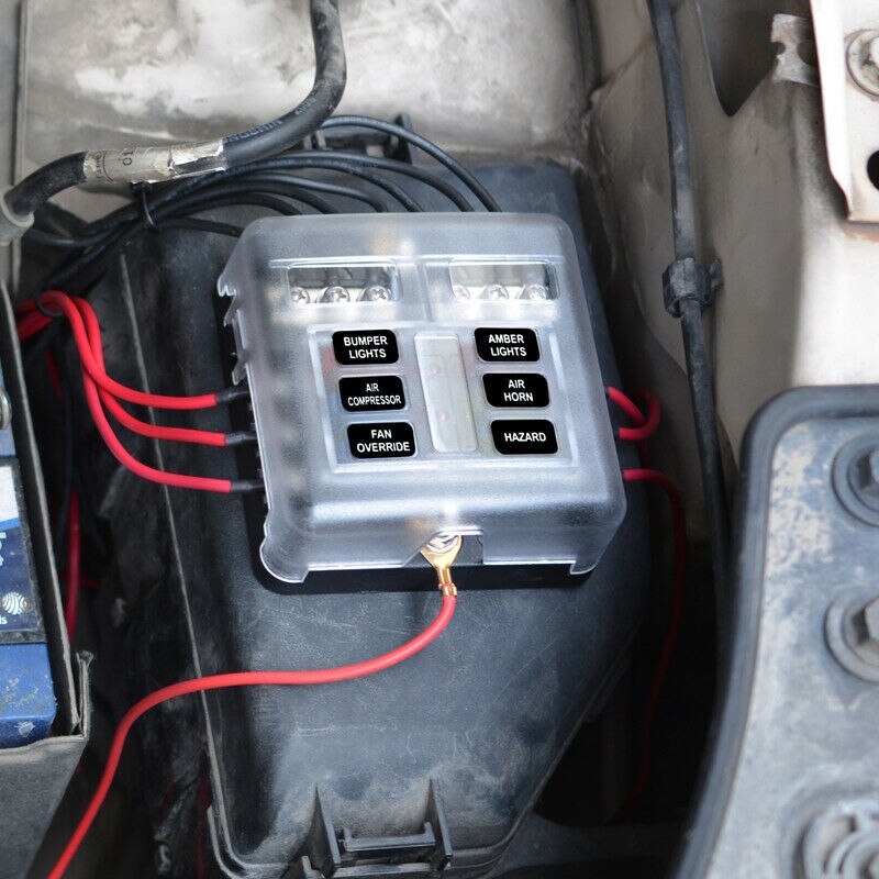 Block Panel Fuse box holder Board Kit Self-Tapping Screw + 5A-20A Fuse