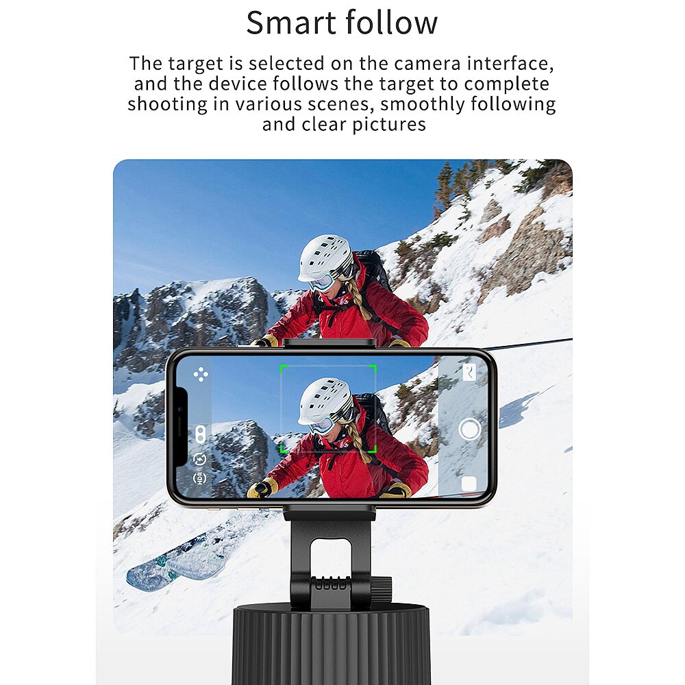 Smart Face Tracking Houder 360 ° Rotatie Gimbal Ai Portret Samenstelling Ondersteuning Horizontale Verticale Screen Gimbal Voor Foto