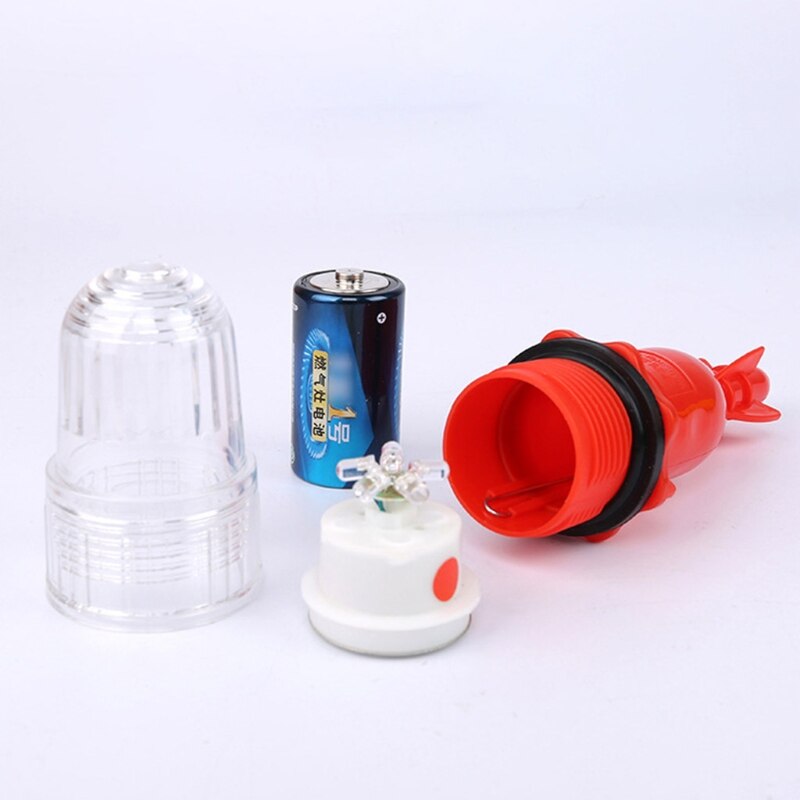 Luz LED de pesca subacuática, lámpara intermitente monocromática portátil y automática, resistente al agua, Señuelos de peces y camarones