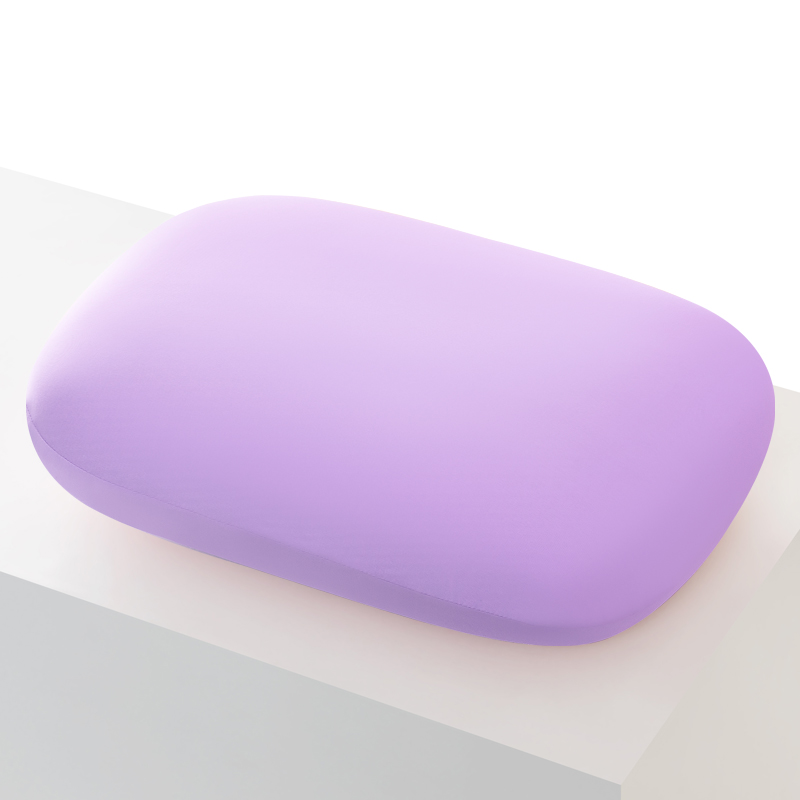 Almohada multifunción de espuma viscoelástica para el cuello, almohada de viaje suave de rebote lento para dormir, masaje de salud Cervical, almohadas para siesta: Morado